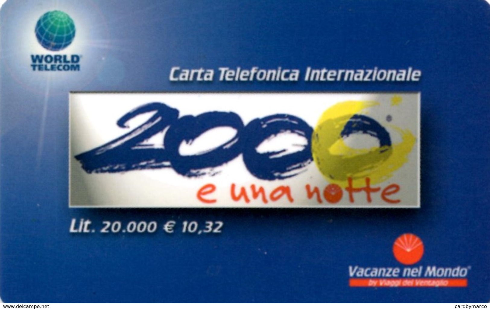 *ITALIA - WORLD TELECOM* - Scheda Usata - Schede GSM, Prepagate & Ricariche