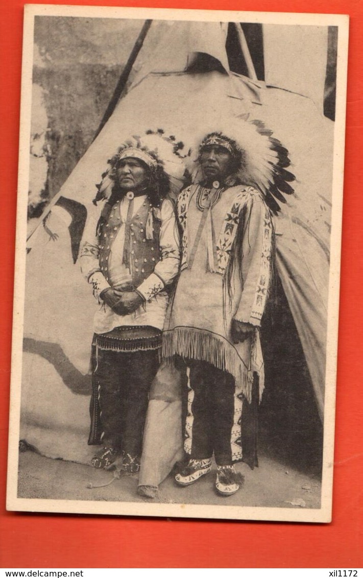 TRY-41 Real Sioux Indians From Pine Ridge. . Peaux-Rouges. Brussels 1935 - Indiens D'Amérique Du Nord