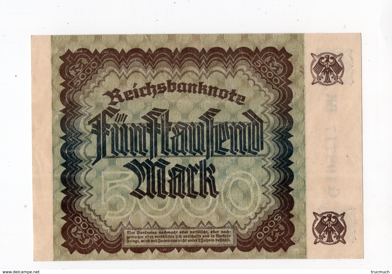 3 - Allemagne - 5000 Mark - 02.12.1922 - 5000 Mark
