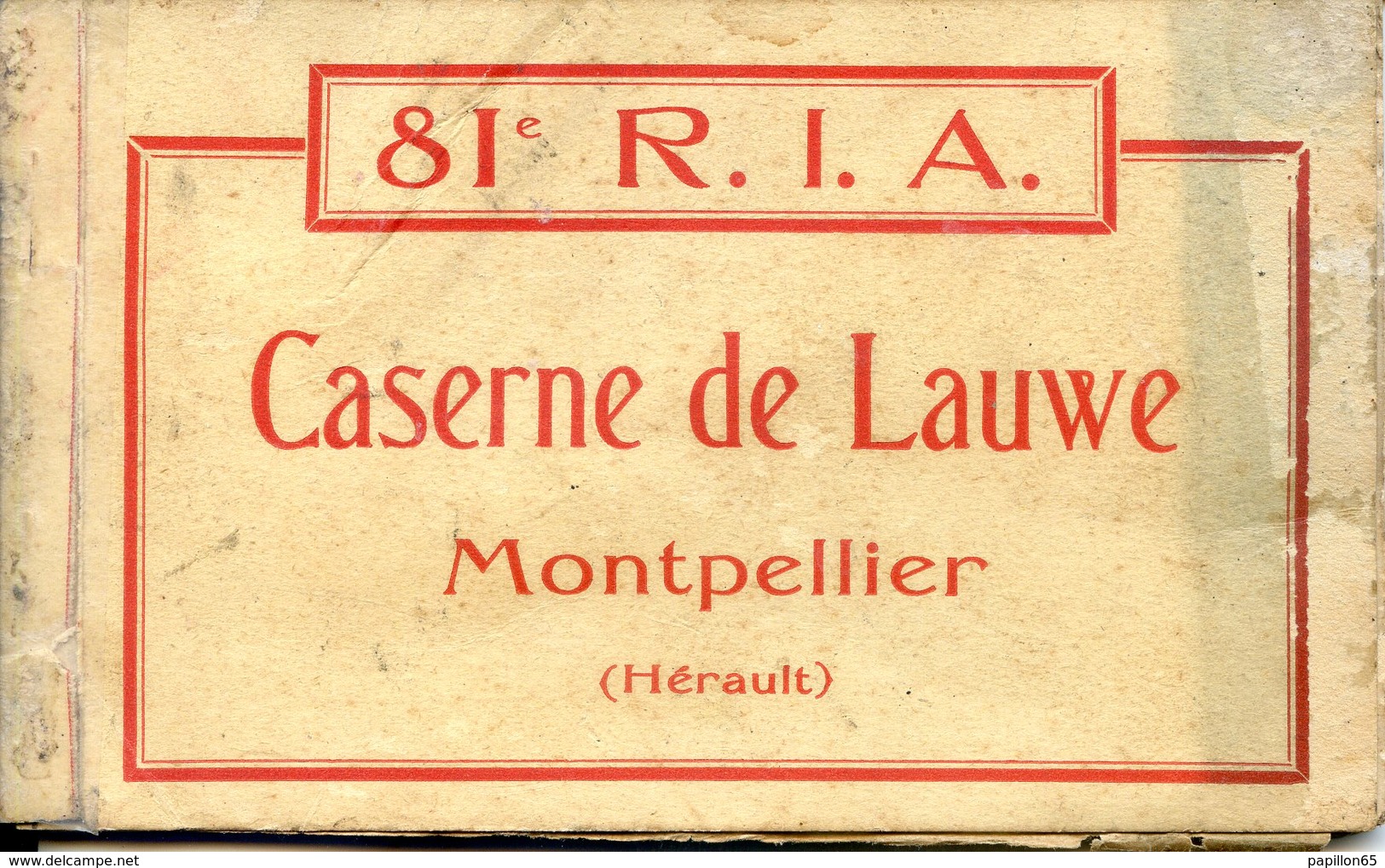 (34) Carnet 10 CPA  Caserne De Lauwe Complet (Hérault)  81eme R I A   MONTPELLIER - Montpellier