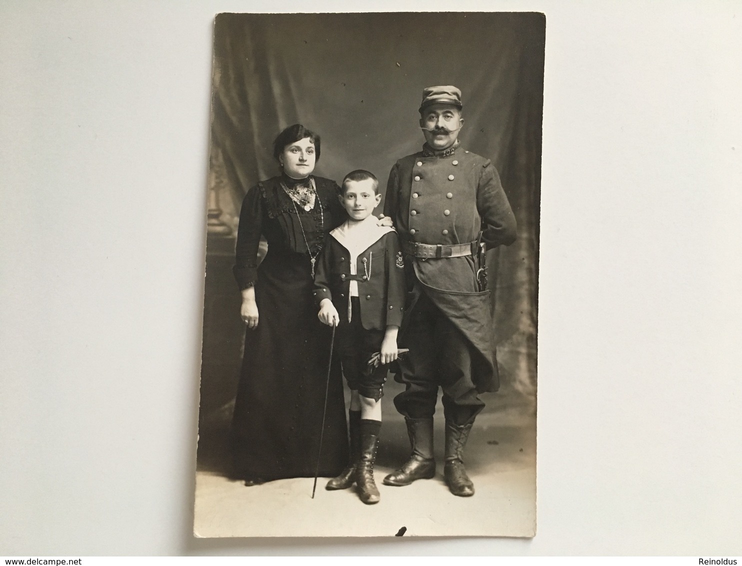 Photo Soldat Francais Regiment 102 Paris Chartres Avec Familie Enfant Uniform - Guerre 1914-18
