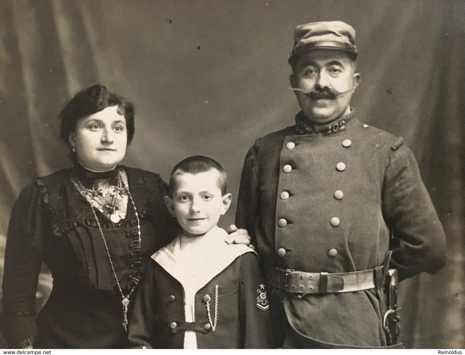 Photo Soldat Francais Regiment 102 Paris Chartres Avec Familie Enfant Uniform - Guerre 1914-18