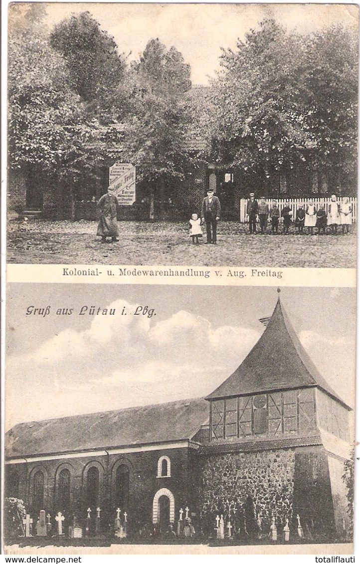 LÜTAU Lauenburg Kolonial U Modewarenhandlung Fahrräder Aug Freitag Gelaufen 2.5.1910 - Lauenburg