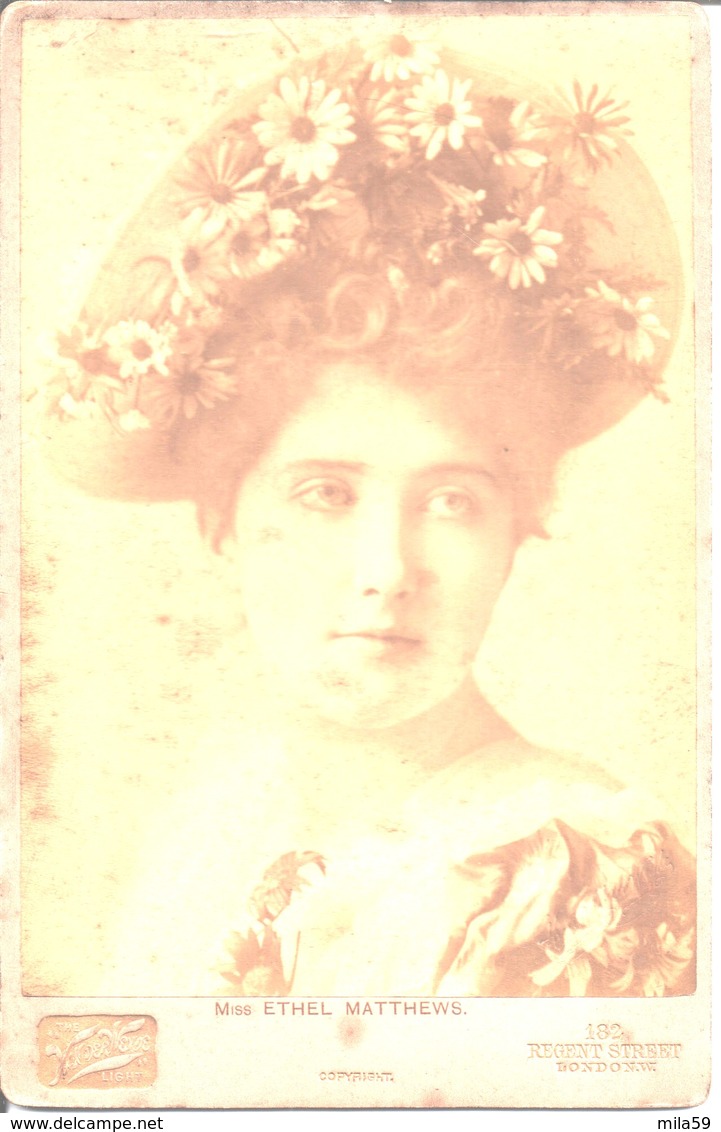 Portrait Miss Ethel Matthews Actrice Anglaise. - Autres & Non Classés