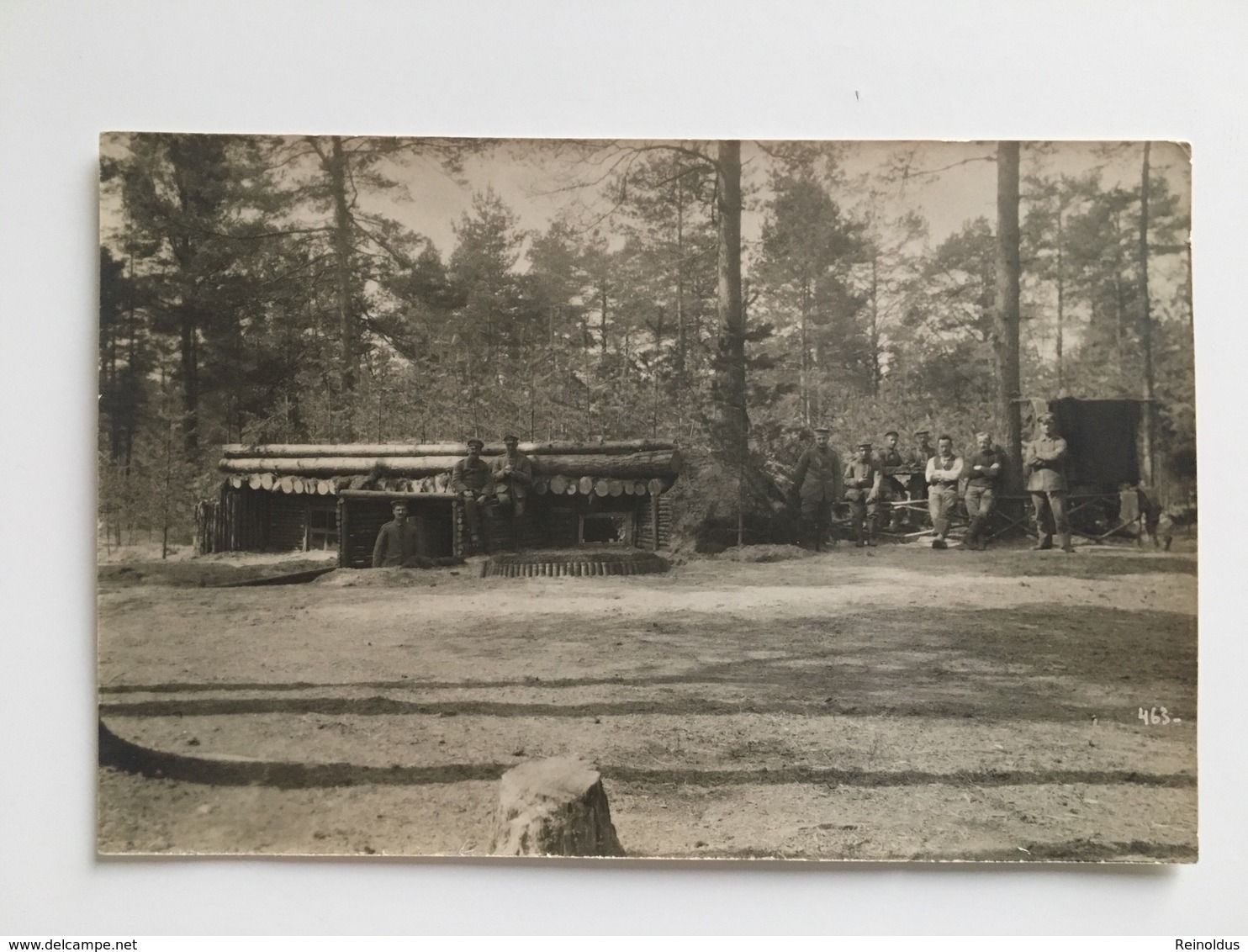 Photo Unterstand Schutzengraben Tranchee In Forest Foto Ernst Lohn Juterbog Altes Und Neues Lager - Guerre 1914-18