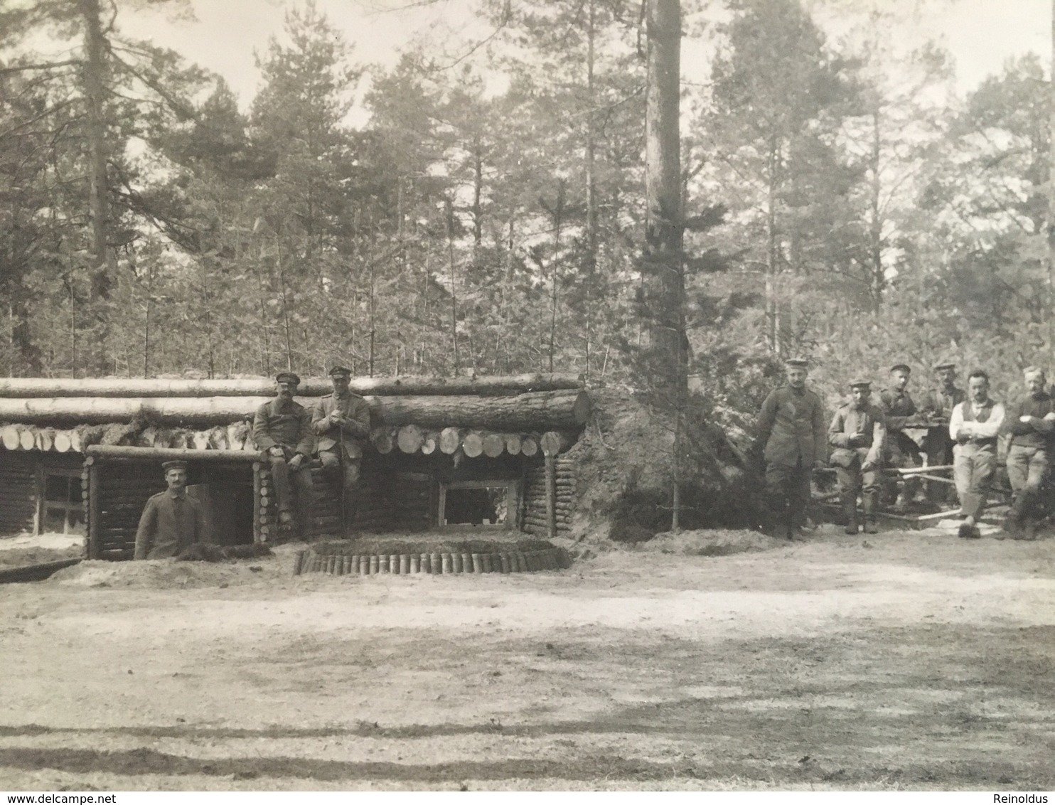 Photo Unterstand Schutzengraben Tranchee In Forest Foto Ernst Lohn Juterbog Altes Und Neues Lager - Guerre 1914-18