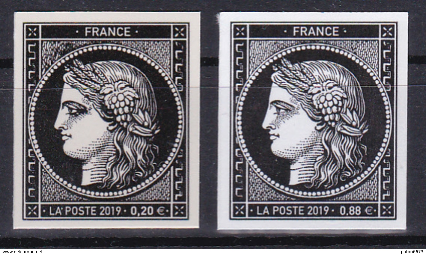 France 2019 170 Ans Timbres 20c Ceres Paire 0.88 € + 0.20 € MNH** - Unused Stamps