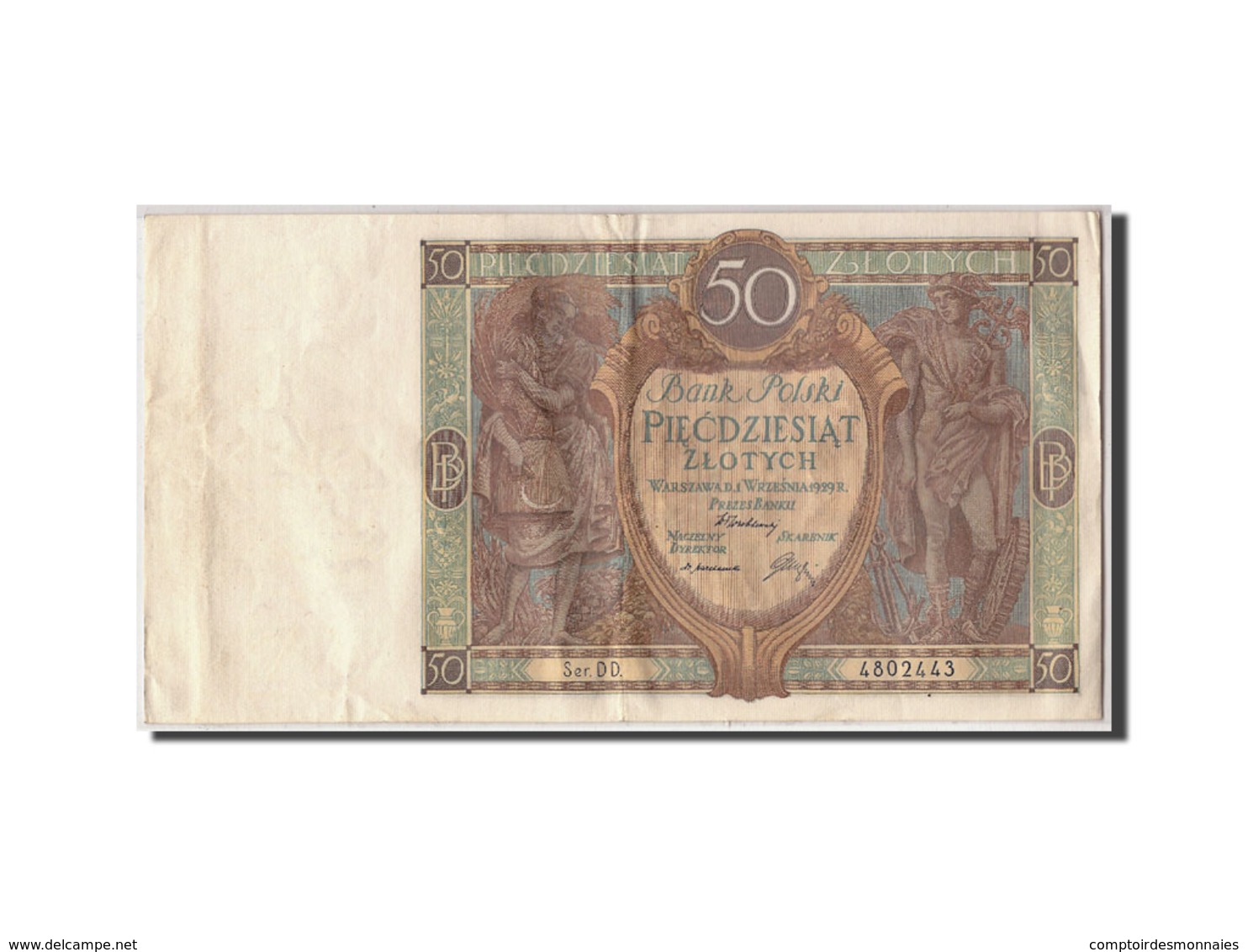 Billet, Pologne, 50 Zlotych, 1929, 1929-09-01, KM:71, TTB - Polen