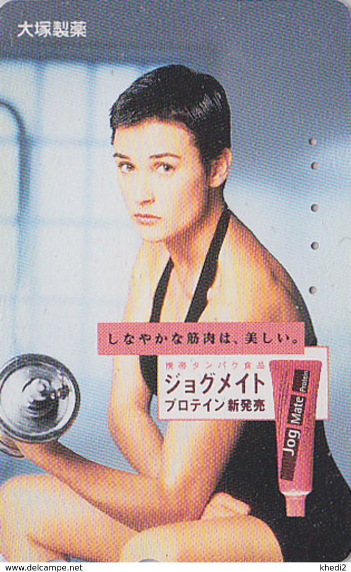 Télécarte Japon - Femme / Gymnastique Musculation - Halterophilie - Girl Sport Gymnastics Japan Phonecard - 86 - Sport