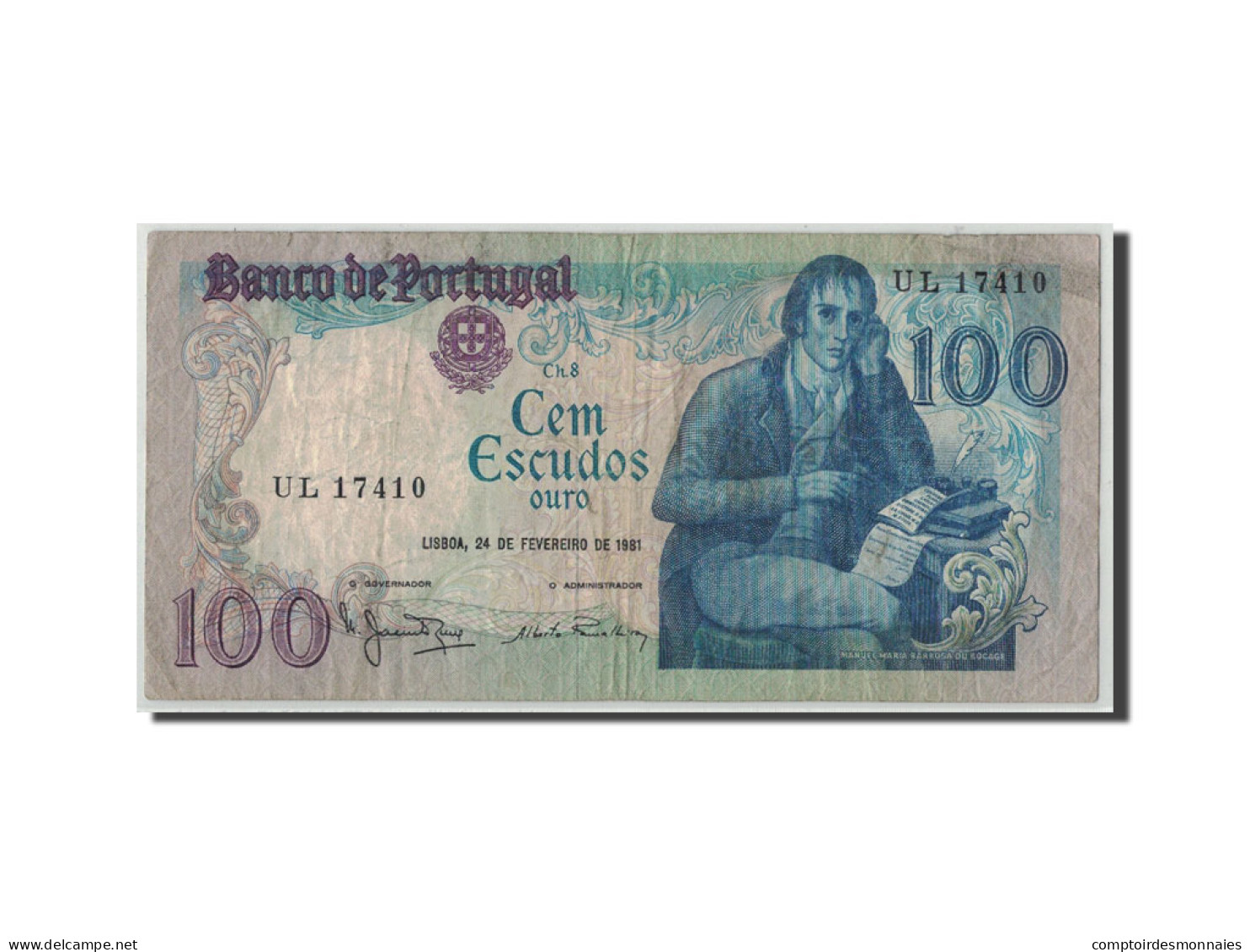 Billet, Portugal, 100 Escudos, 1981, 1981-02-24, KM:178b, B+ - Portugal