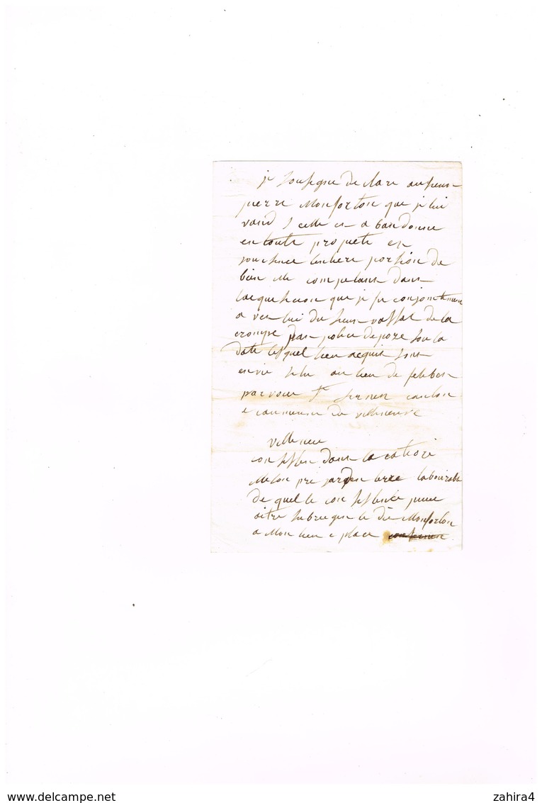 Cachet Gaufré Bath Entouré De Laurier - Du Sieur Monforton 1826 ? - A Déchiffrer - Manuscripts