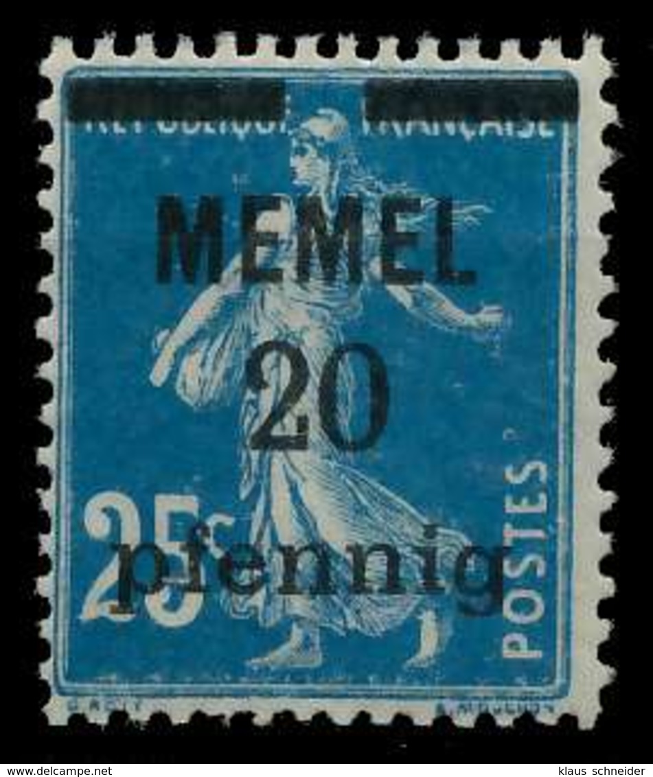 MEMEL 1920 Nr 20b Postfrisch Gepr. X8876C6 - Memelgebiet 1923