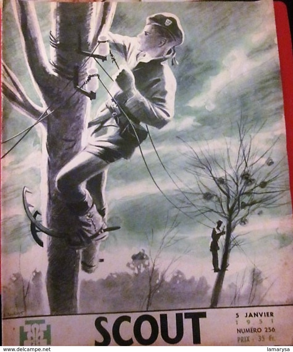 REVUE SCOUT  1951 N°256 Autres Collections Scoutisme FIER DE SA FOI-PHOTOS DIVERSES-PUBS EPOQUE - Scouting