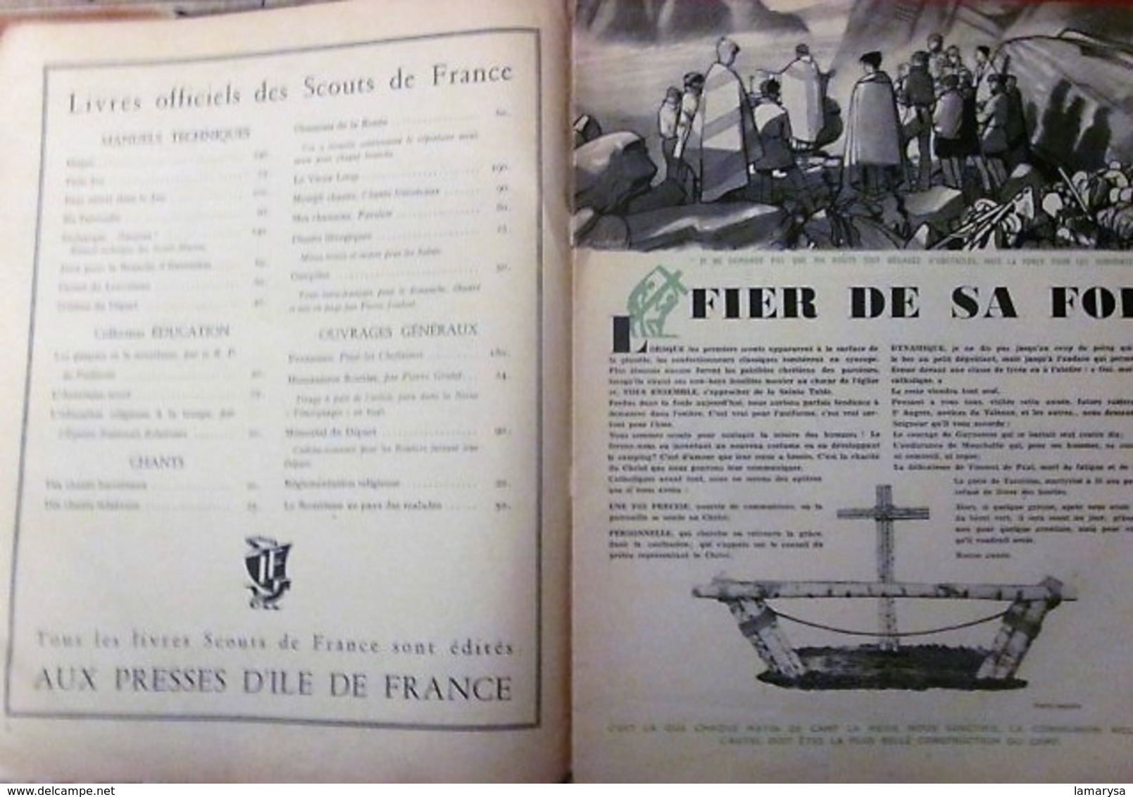 REVUE SCOUT  1951 N°256 Autres Collections Scoutisme FIER DE SA FOI-PHOTOS DIVERSES-PUBS EPOQUE - Scouting