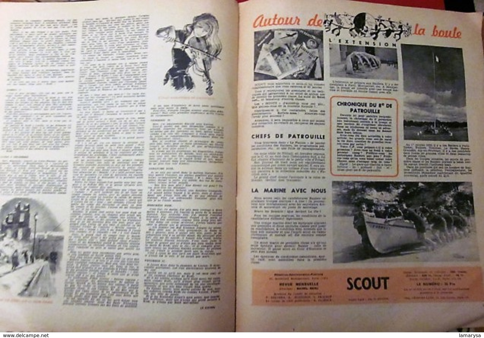 REVUE SCOUT  1951 N°256 Autres collections Scoutisme FIER DE SA FOI-PHOTOS DIVERSES-PUBS EPOQUE