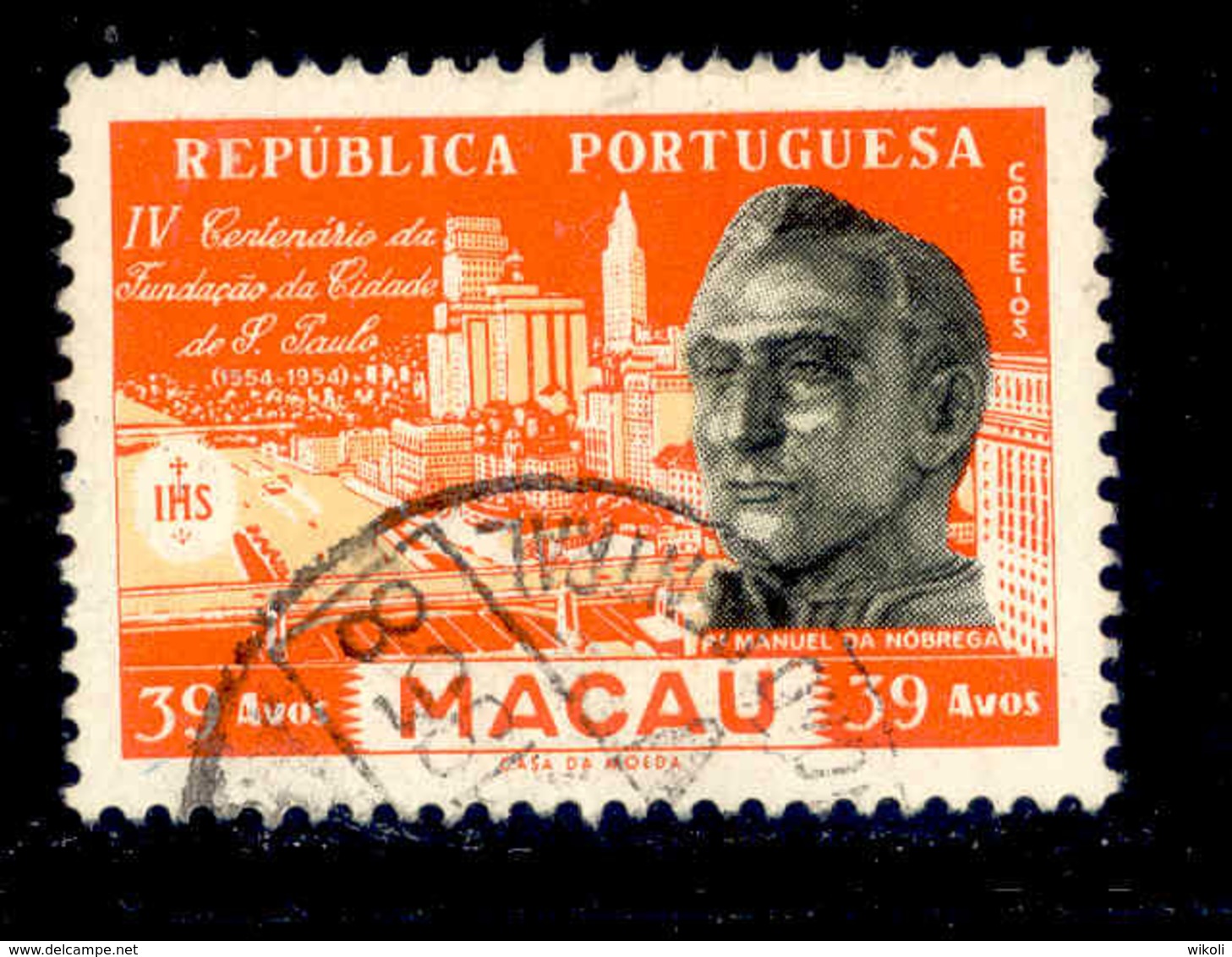 ! ! Macau - 1954 S. Paulo City - Af. 385 - Used - Oblitérés