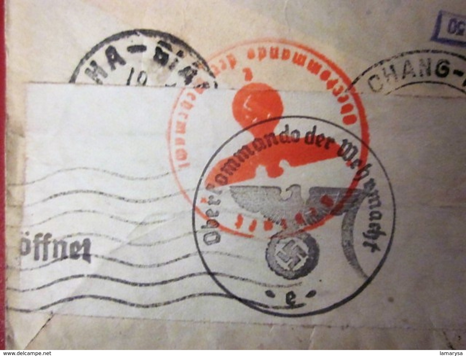 1941-WW2 LETTRE CENSURE ALLEMANDE CHAMPUNG--TONKIN/VICHY(France-ex-Colonie Protectorat)Indochine(1889-45)Lettre-Document