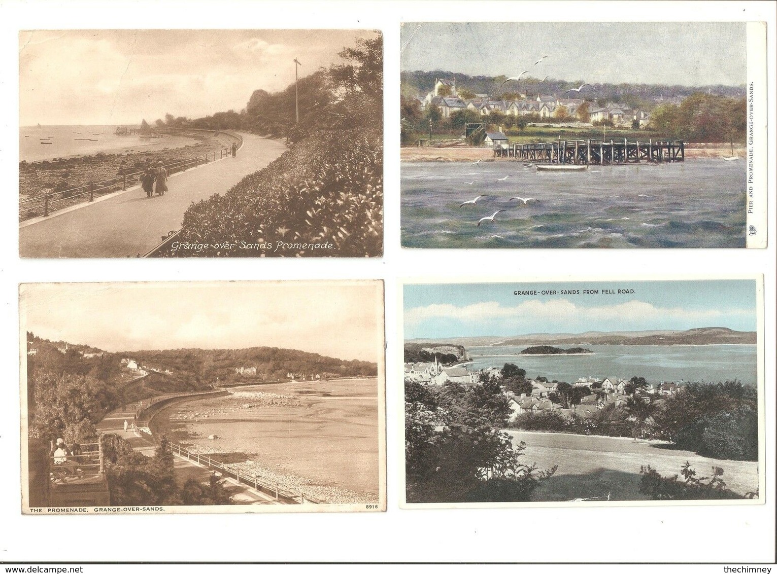 4 FOUR OLD POSTCARDS OF GRANGE OVER SANDS LANCASHIRE - Other & Unclassified