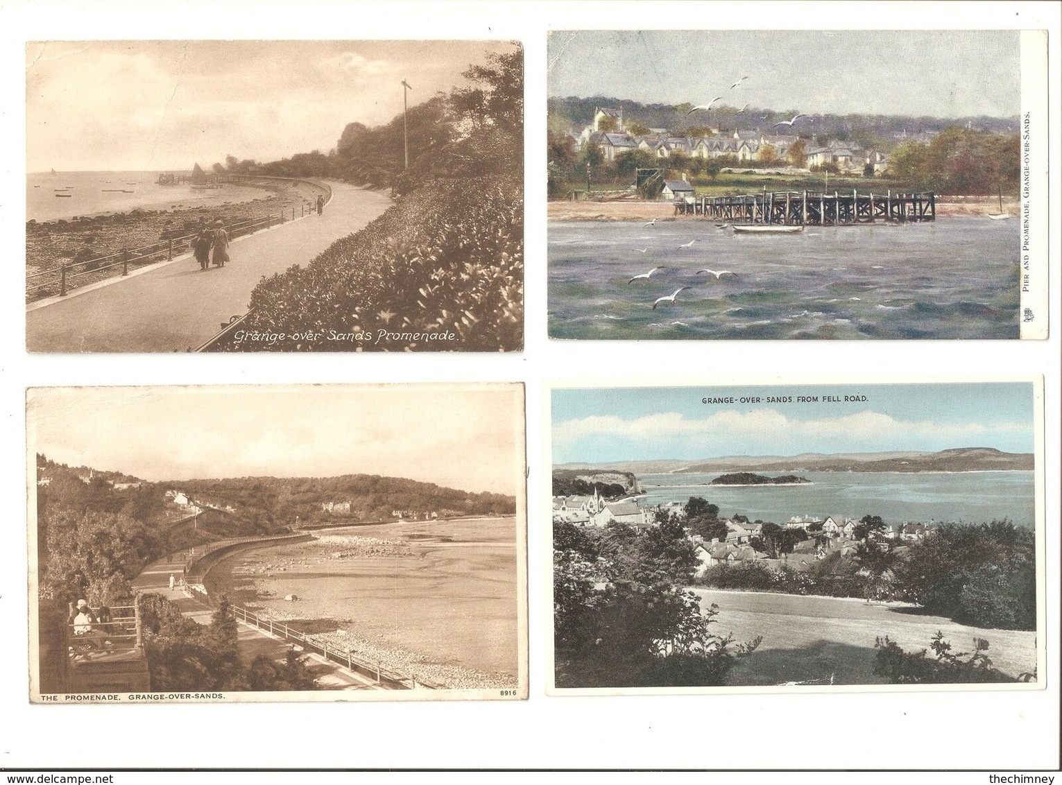 4 FOUR OLD POSTCARDS OF GRANGE OVER SANDS LANCASHIRE - Sonstige & Ohne Zuordnung