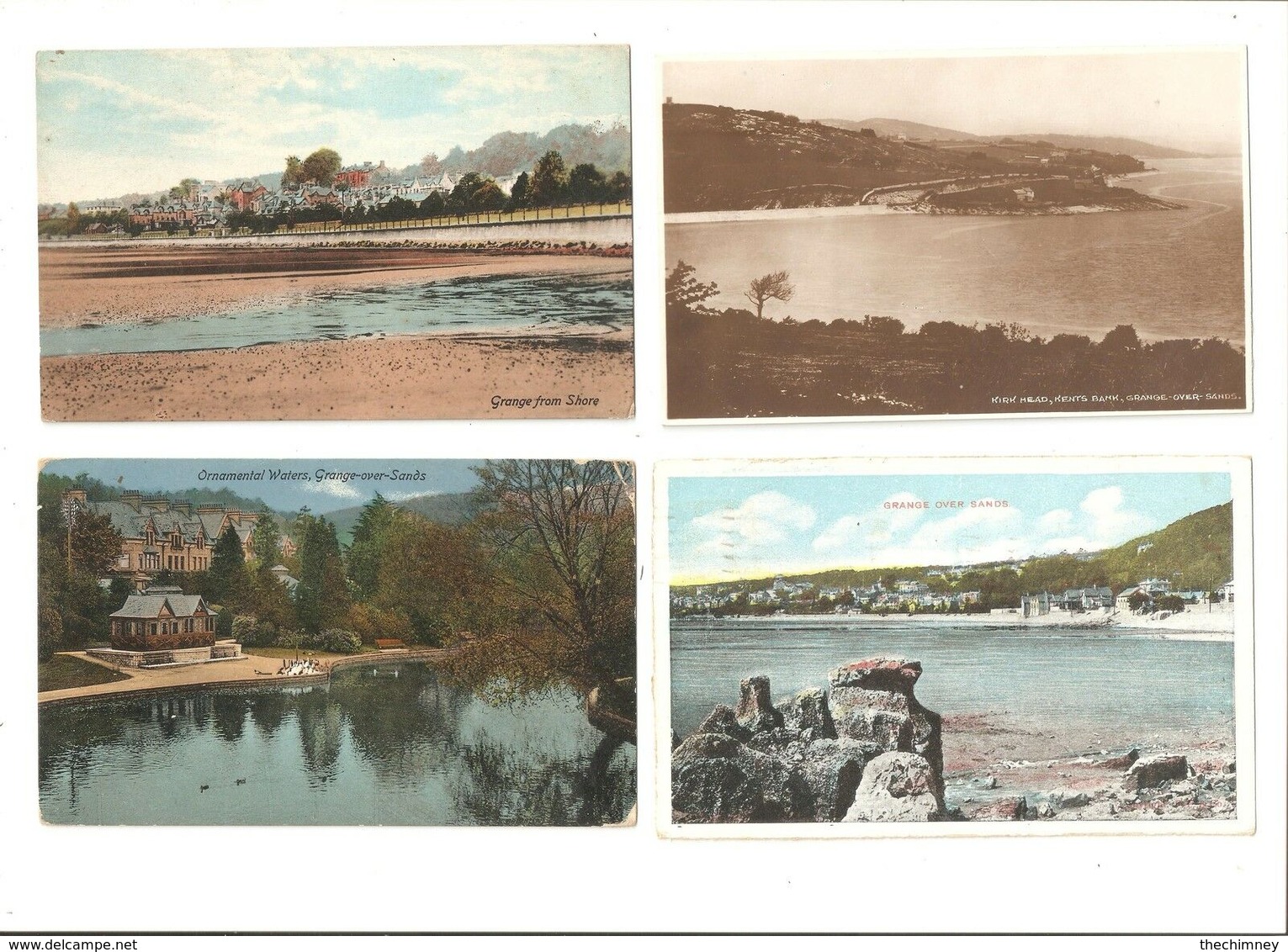 GRANGE OVER SANDS 4 FOUR OLD POSTCARDS OF LANCASHIRE - Autres & Non Classés