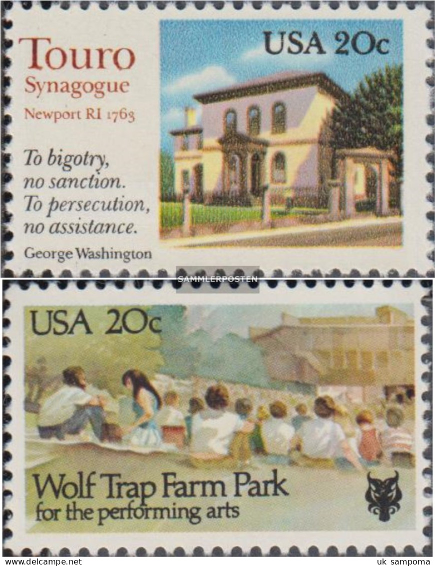 U.S. 1598,1599 (complete Issue) Unmounted Mint / Never Hinged 1982 Touro-Synagogue, Washington - Unused Stamps