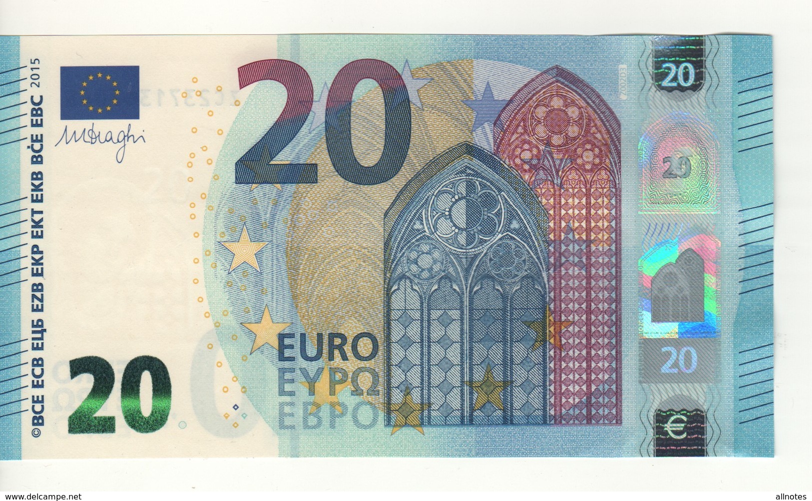 20 EURO   'Belgium'    DRAGHI    Z 002 D3    ZC2371367048  /  FDS - UNC - 20 Euro