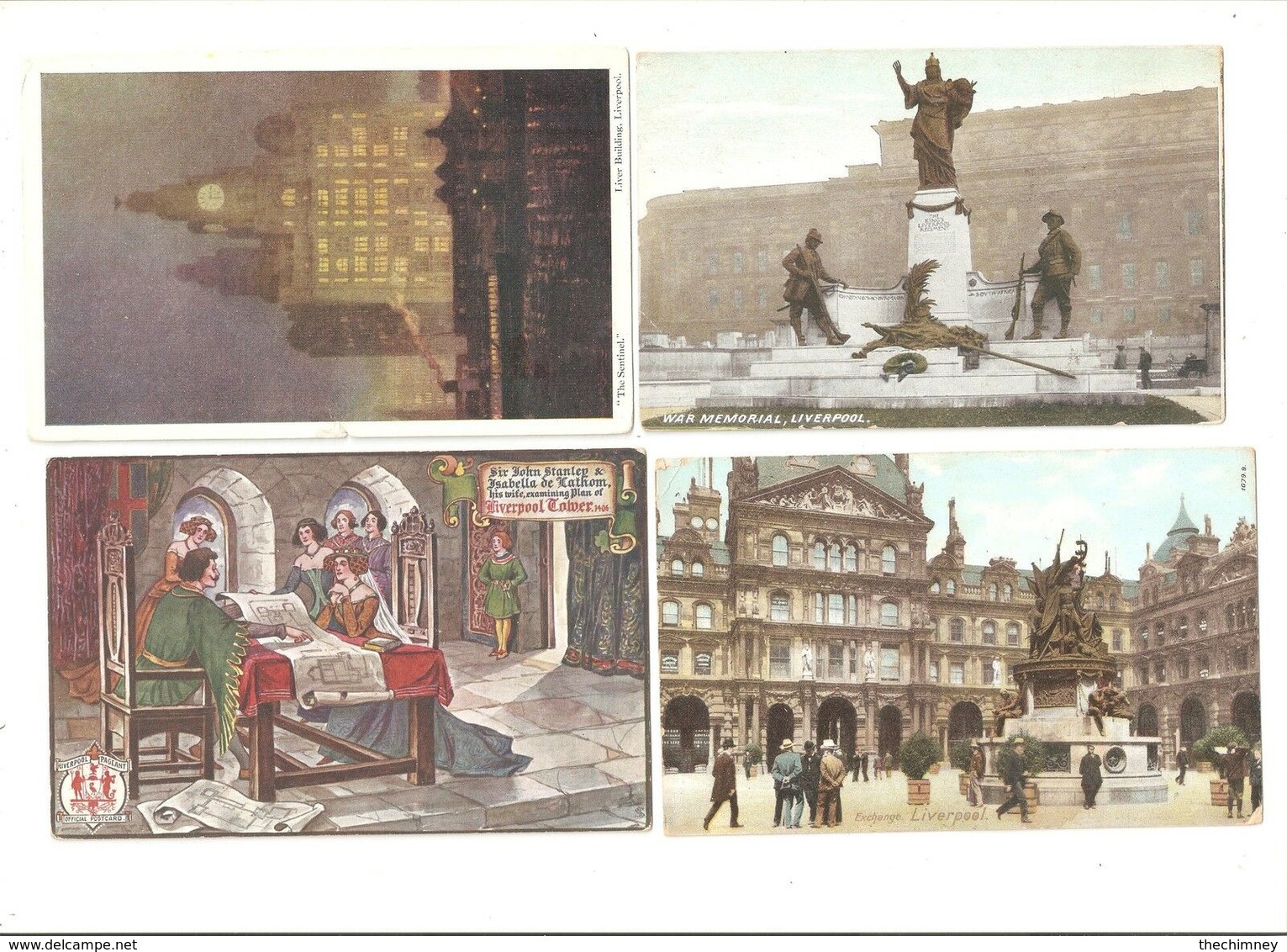 FOUR OLD POSTCARDS OF LIVERPOOL LANCASHIRE - Liverpool