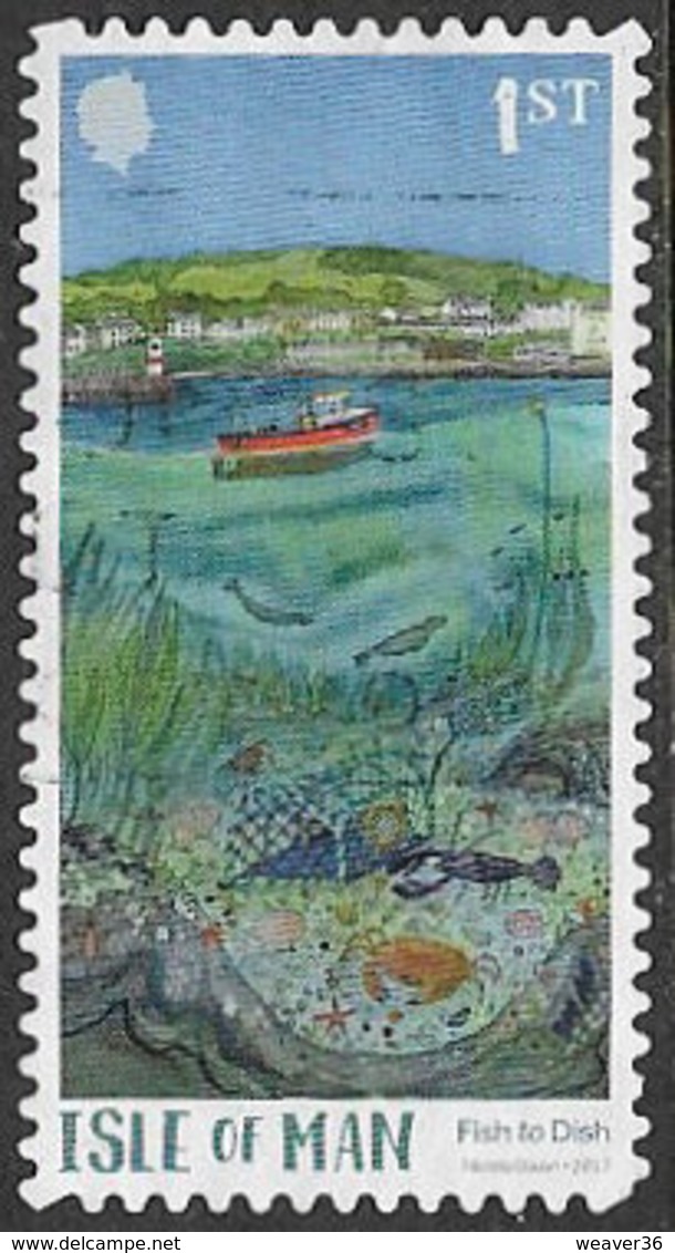 Isle Of Man 2017 Green Mann 1st Type 2 Self Adhesive Good/fine Used [39/32022/ND] - Man (Insel)