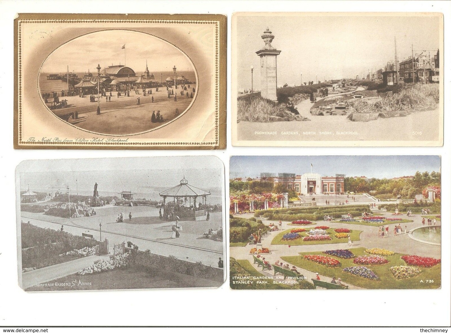 BLACKPOOL FOUR OLD POSTCARDS OF BLACKPOOL LANCASHIRE - Blackpool