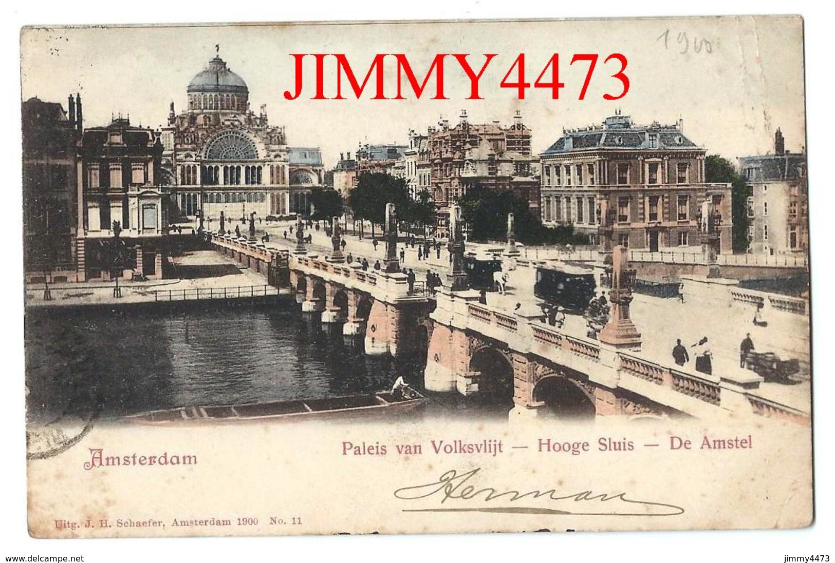 BRIEFKAART - Paleis Van Volksvlijt En 1900 - AMSTERDAM Noord Holland - Edit. J. H. Schaefer N° 11 - Scans Recto-Verso - Amsterdam