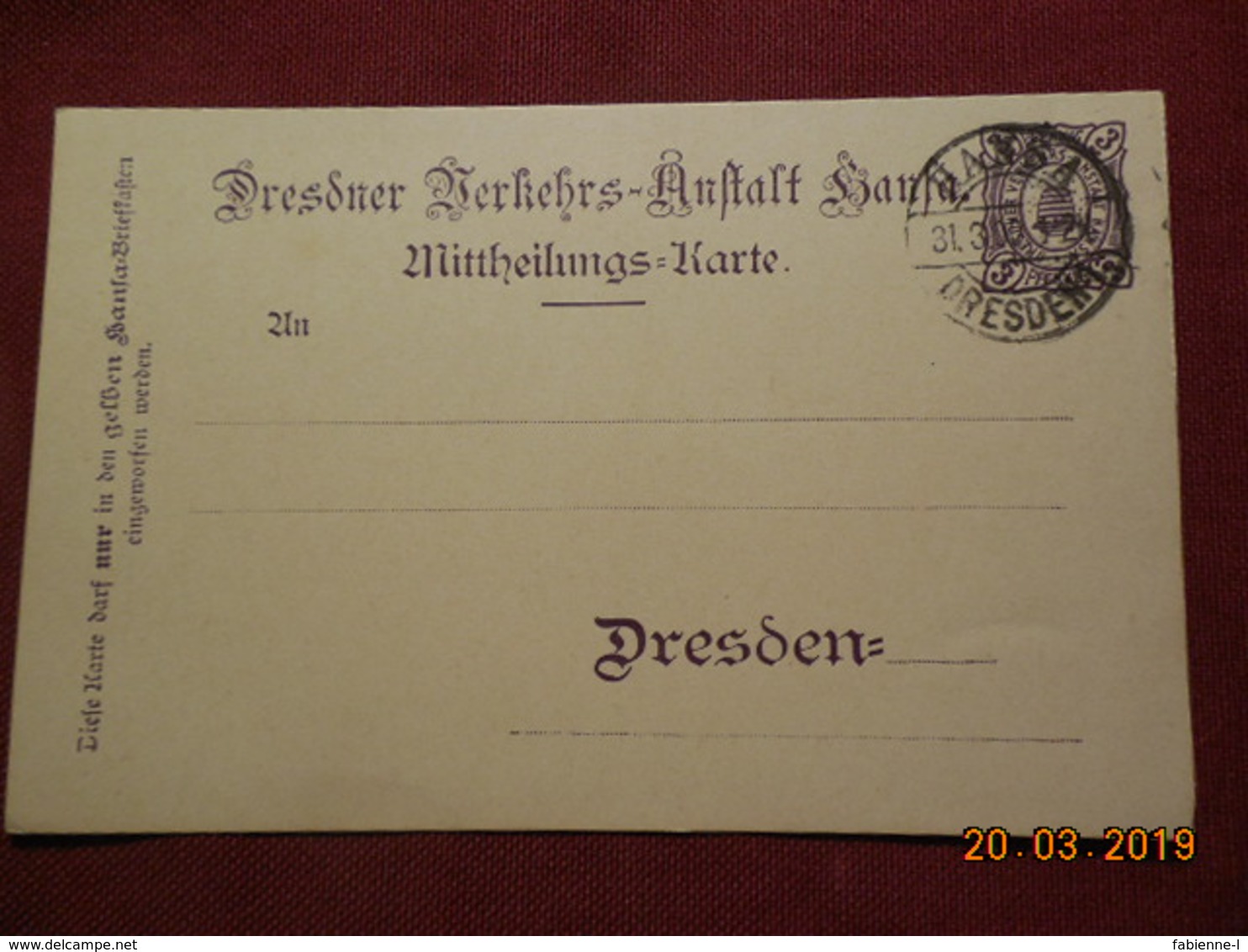 Entier Postal Privé Oblitéré De 1909 - Privé Postkaarten - Gebruikt