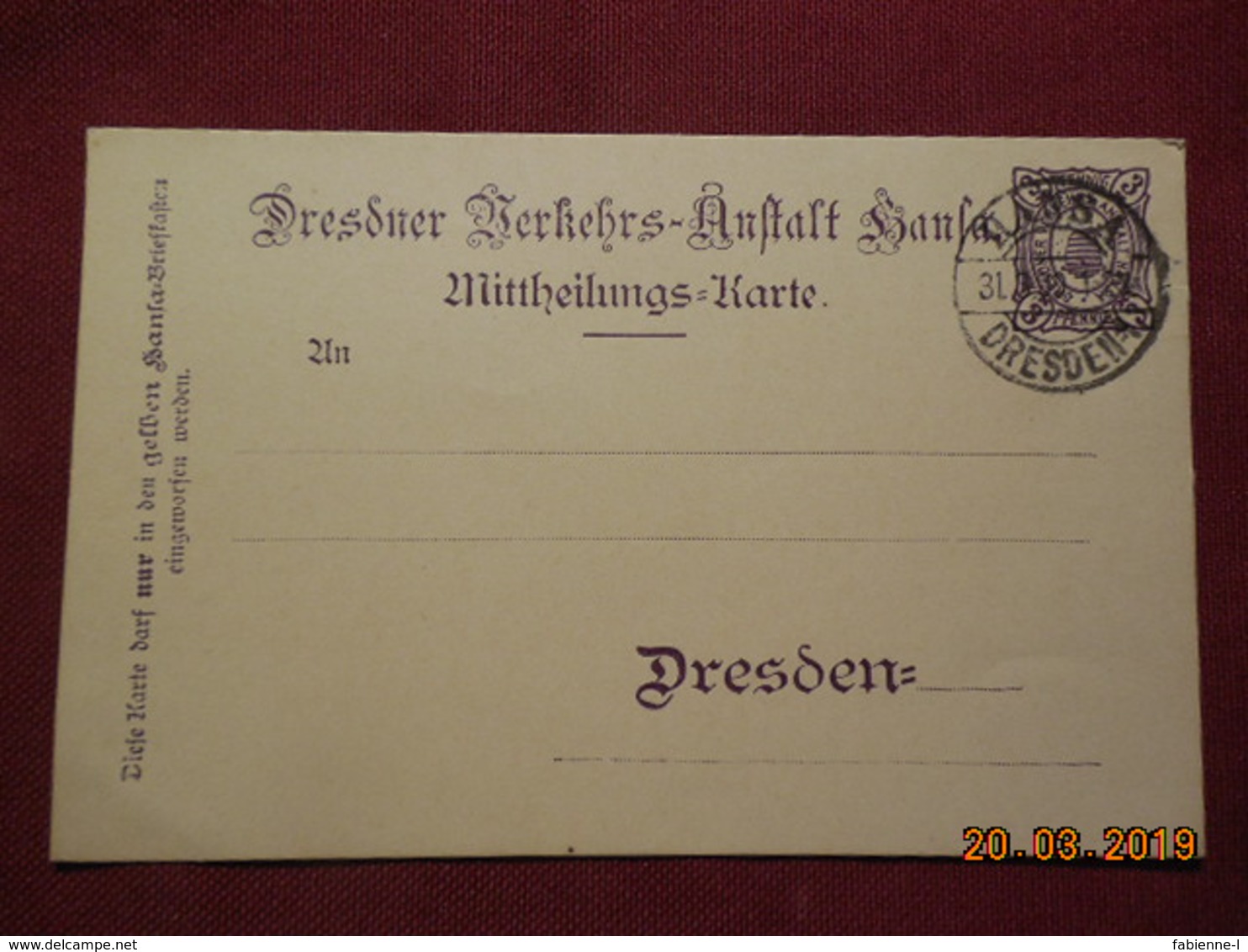 Entier Postal Privé Oblitéré 1909 - Privé Postkaarten - Gebruikt