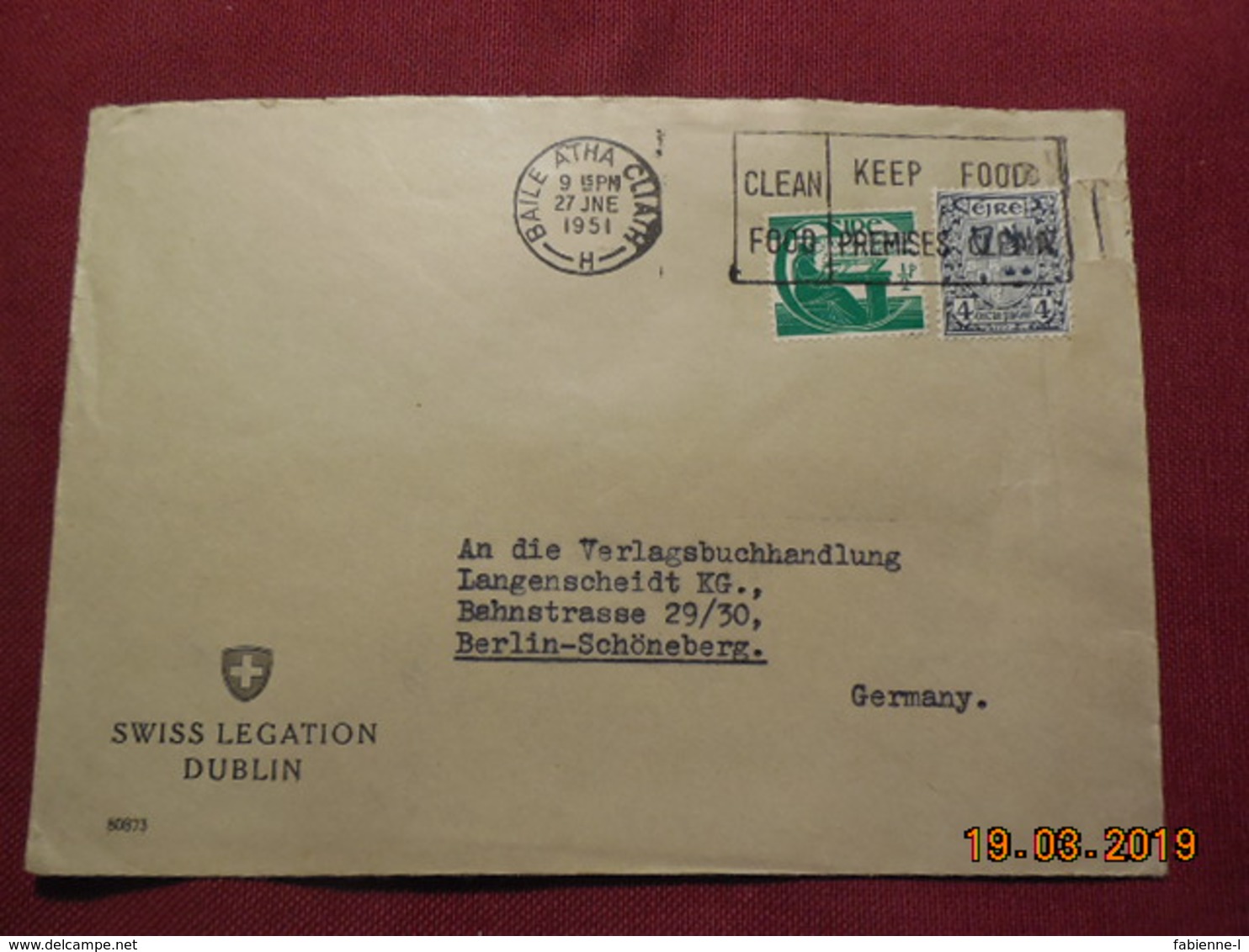 Lettre De 1951 à Destination De Berlin - Briefe U. Dokumente
