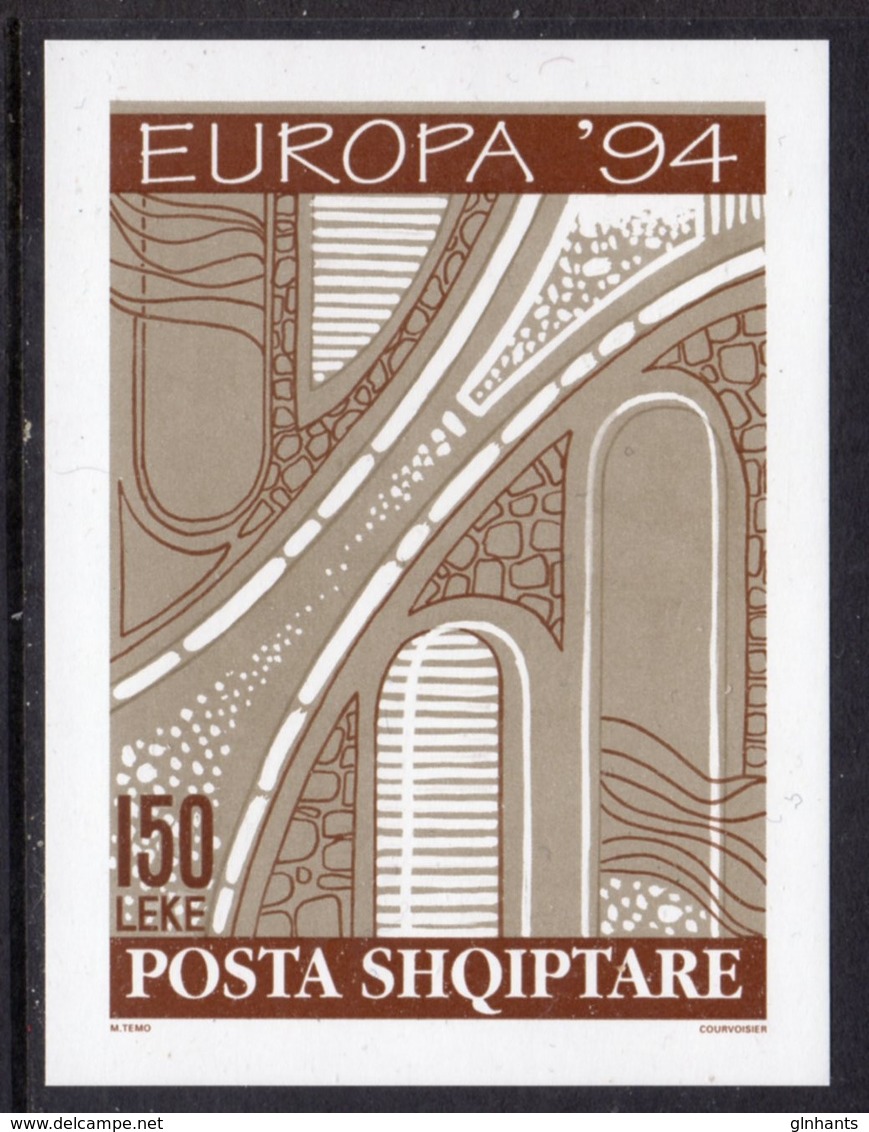 ALBANIA - 1994 EUROPA '94 CEPT ARCHITECTURE IMPERF BLOCK MICHEL B7 B7B FINE MNH ** - 1994