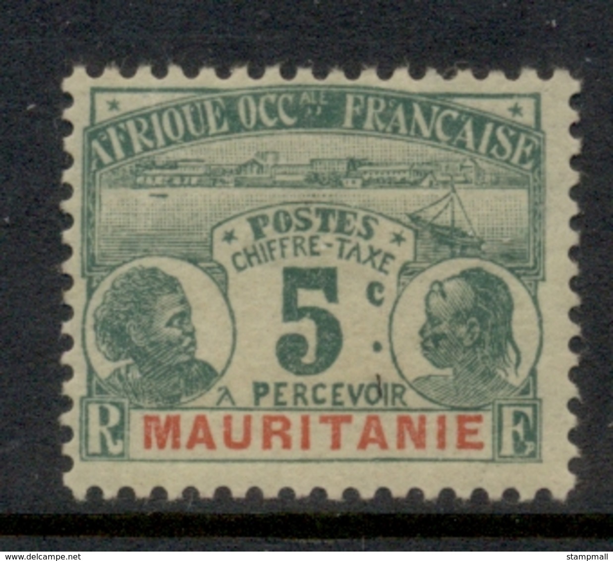 Mauritania 1906-07 Postage Dues 5c MLH - Ungebraucht
