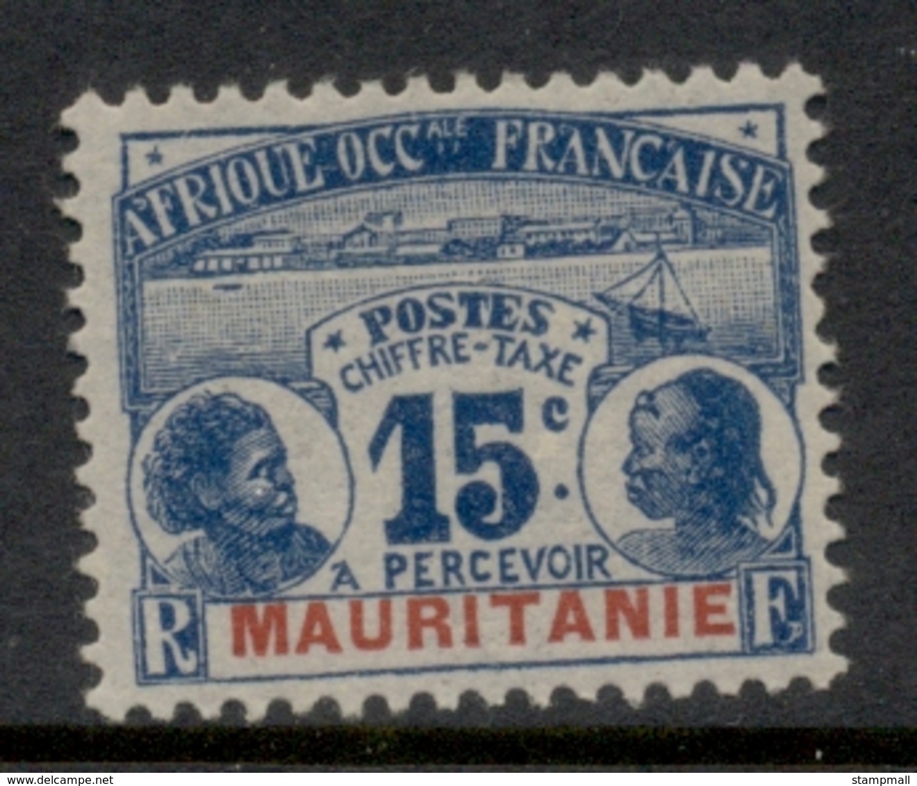 Mauritania 1906-07 Postage Dues 15c MLH - Unused Stamps