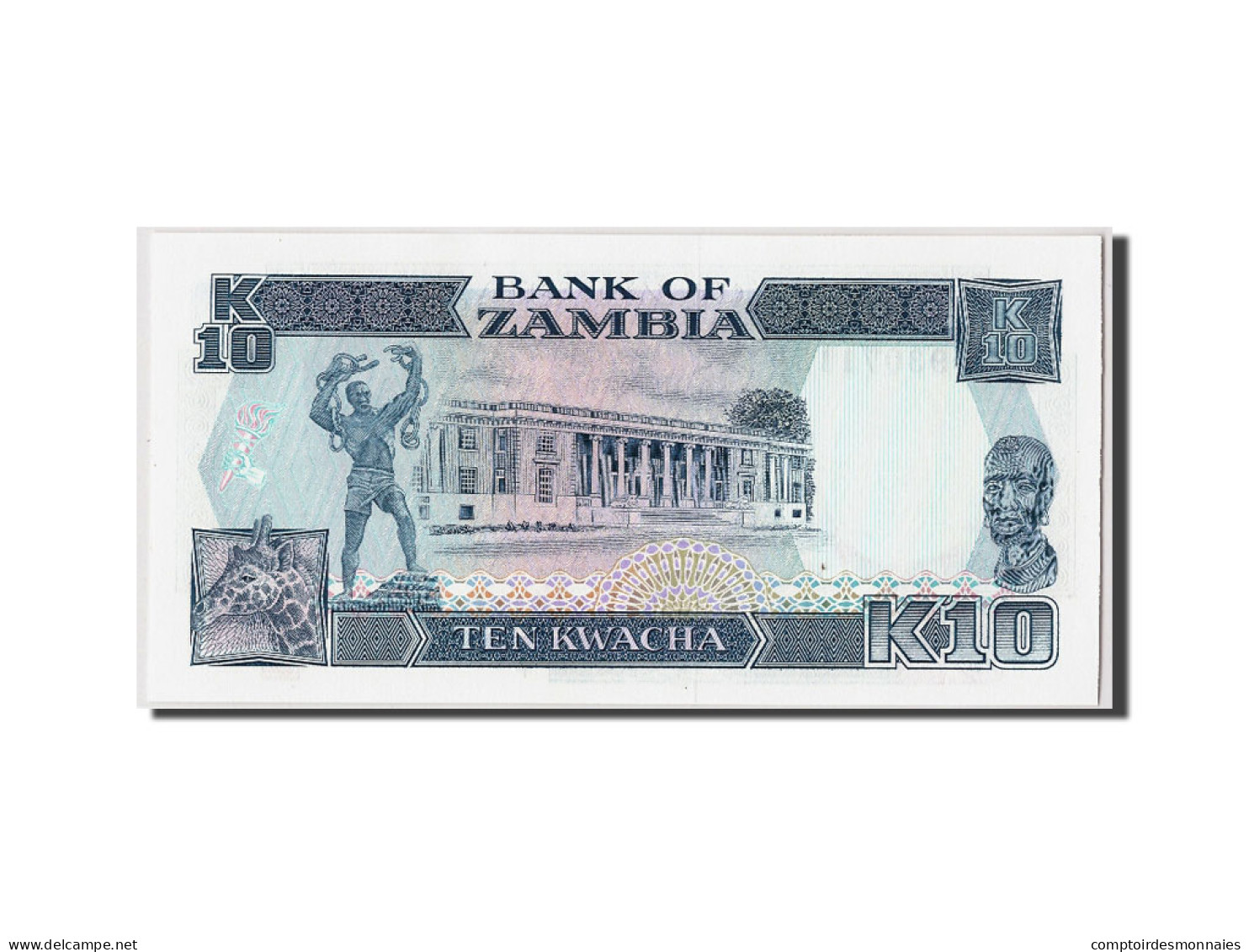 Billet, Zambie, 10 Kwacha, Undated (1989-91), KM:31a, NEUF - Zambie