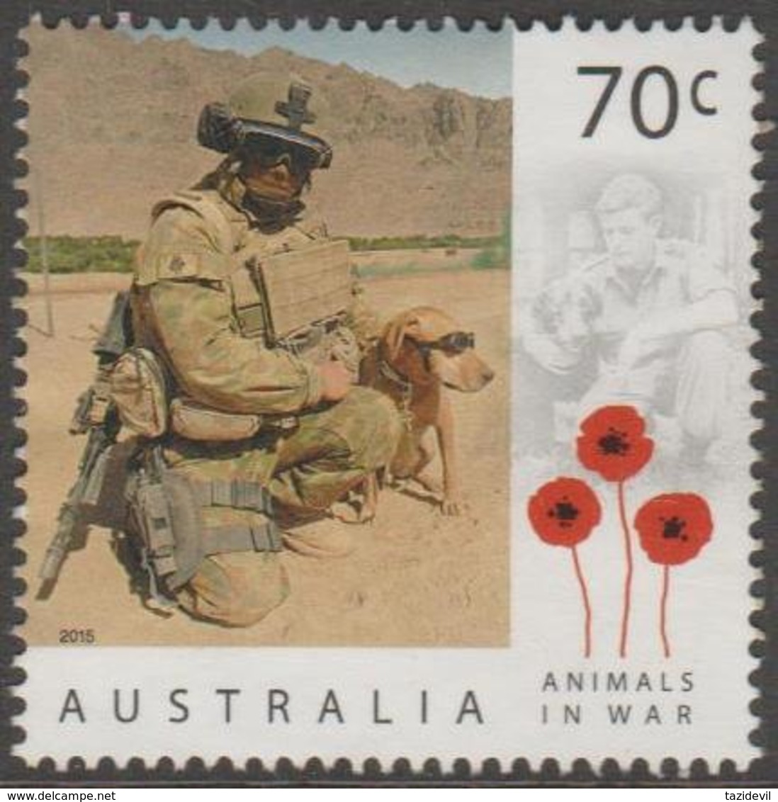 AUSTRALIA - USED 2015 70c Centuary Of Service - Animals In War - Dogs - Used Stamps