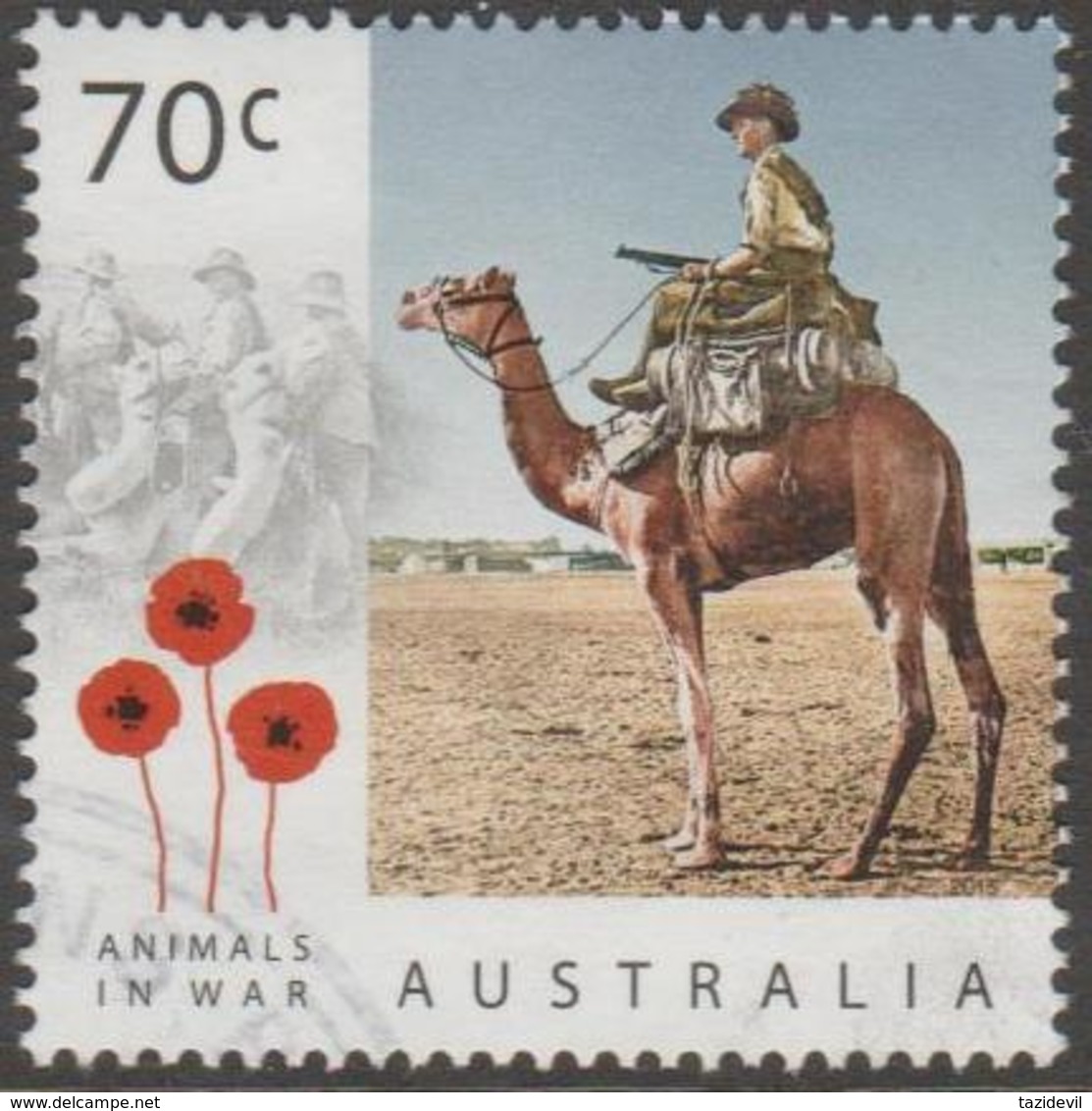 AUSTRALIA - USED 2015 70c Centuary Of Service - Animals In War - Camels - Used Stamps