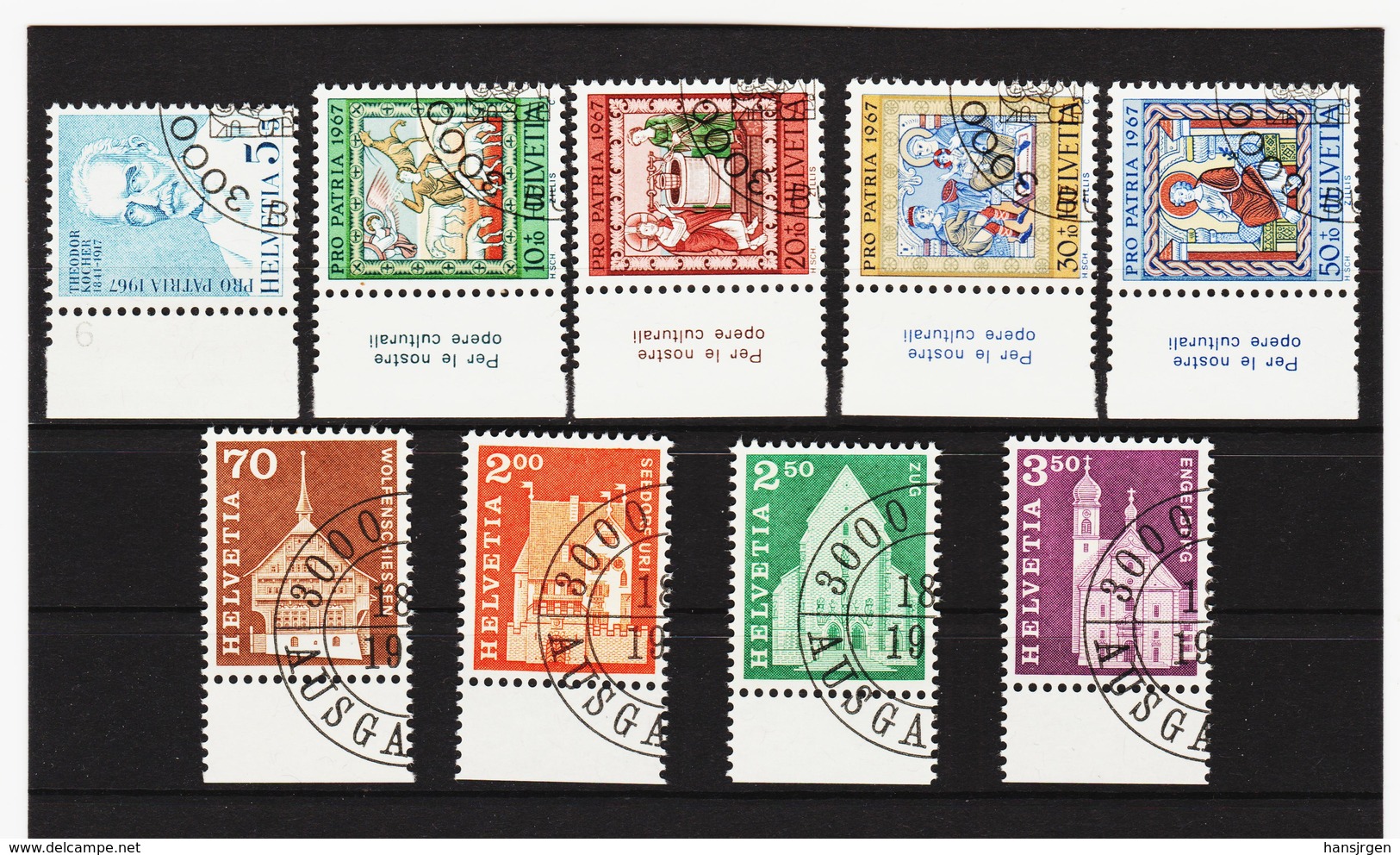 FOX333 SCHWEIZ 1967 Michl 853/57 + 862/65 Gestempelt SIEHE ABBILDUNG - Used Stamps