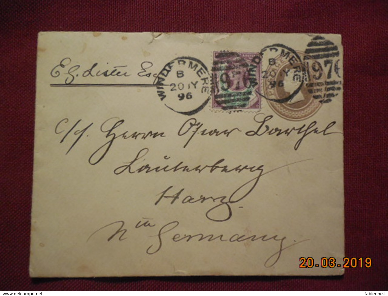 Lettre De 1896 à Destination De L Allemagne (entier Postal) - Briefe U. Dokumente