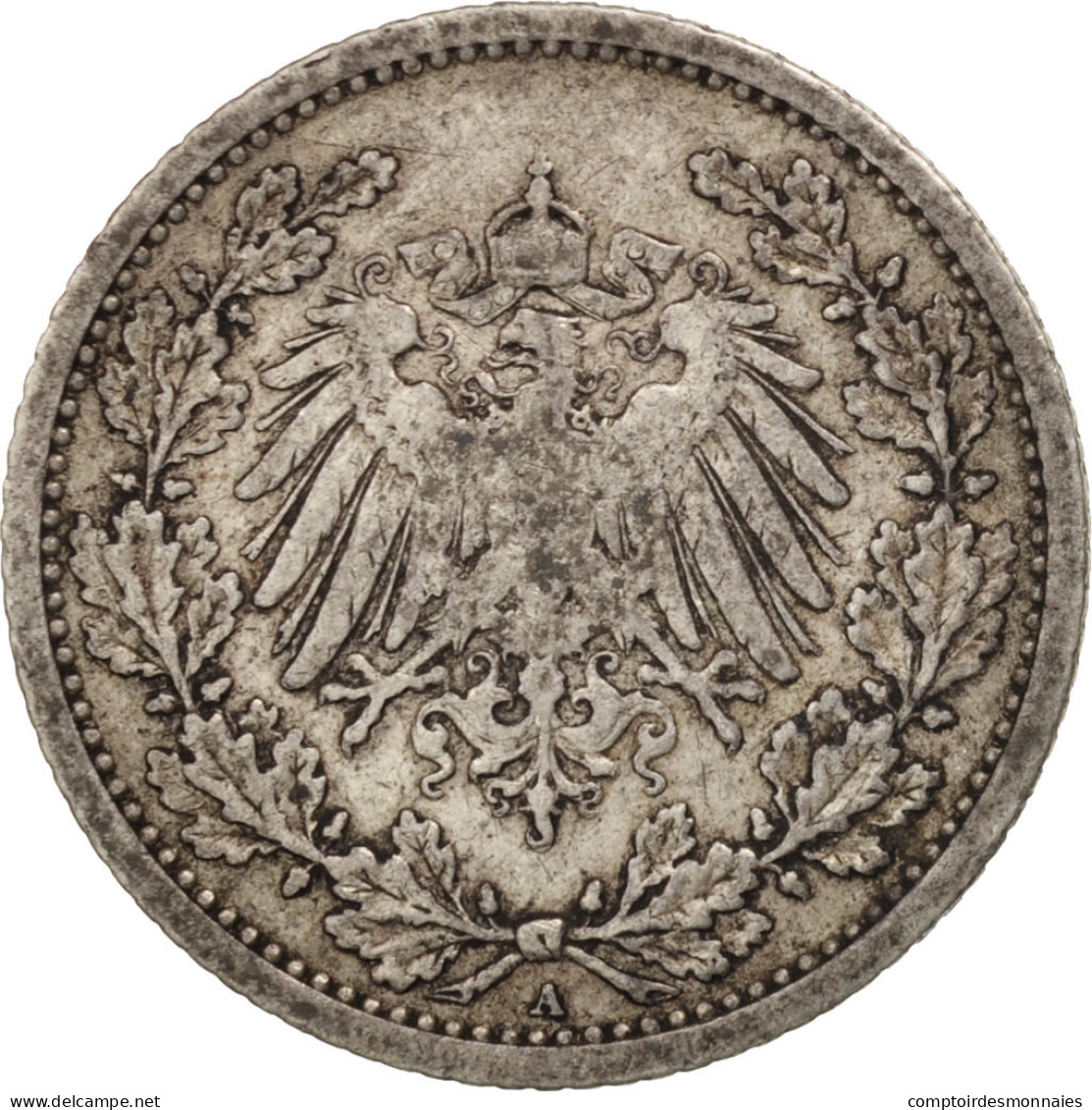 Monnaie, GERMANY - EMPIRE, 1/2 Mark, 1906, Berlin, TB+, Argent, KM:17 - 1/2 Mark