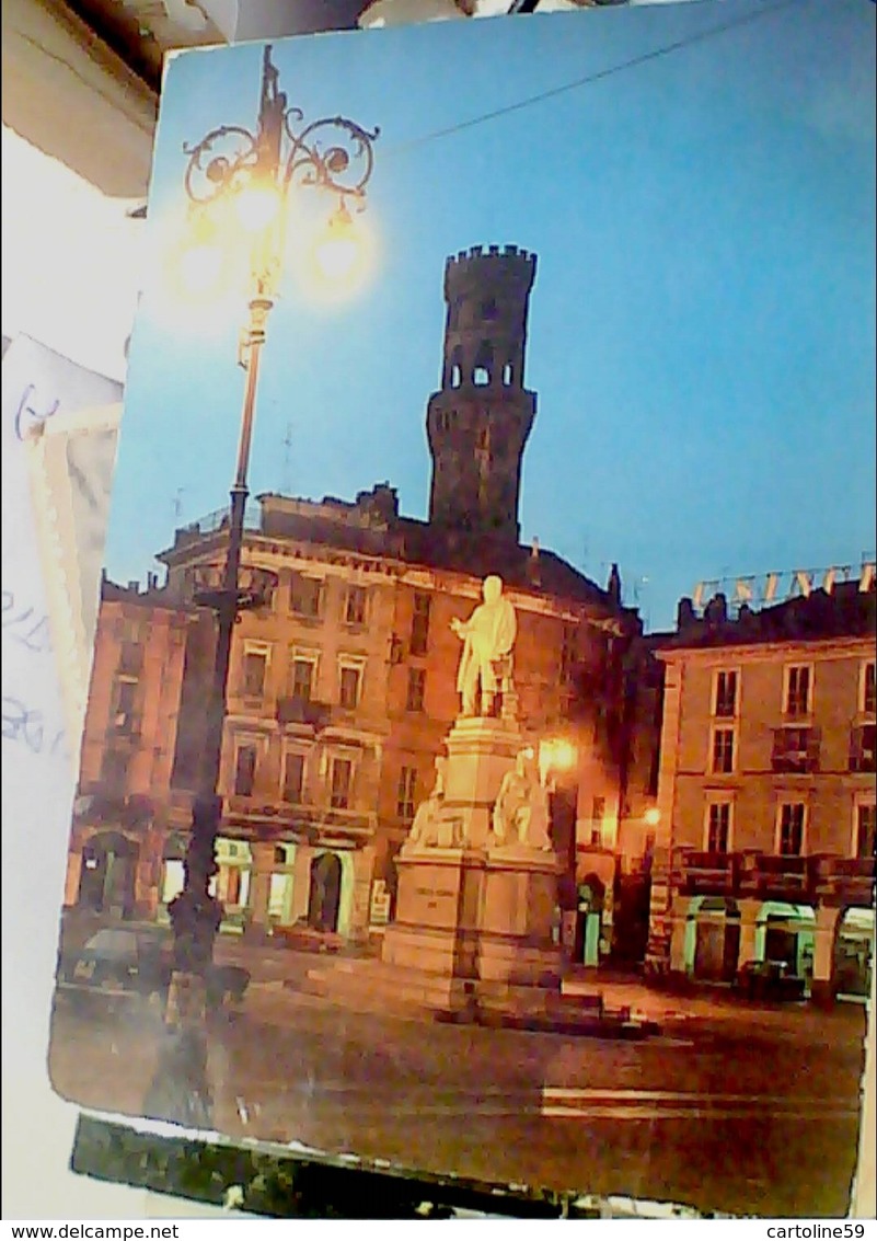 VERCELLI PIAZZA CAVOUR DI NOTTE  VB1967 HB8639 - Biella