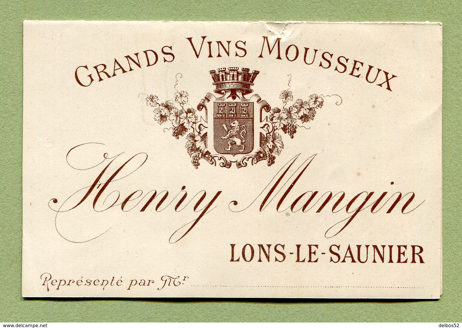 LONS-LE-SAUNIER  : " VINS MOUSSEUX - Henry MANGIN "  Petit Dépliant Du XIXème - 1800 – 1899