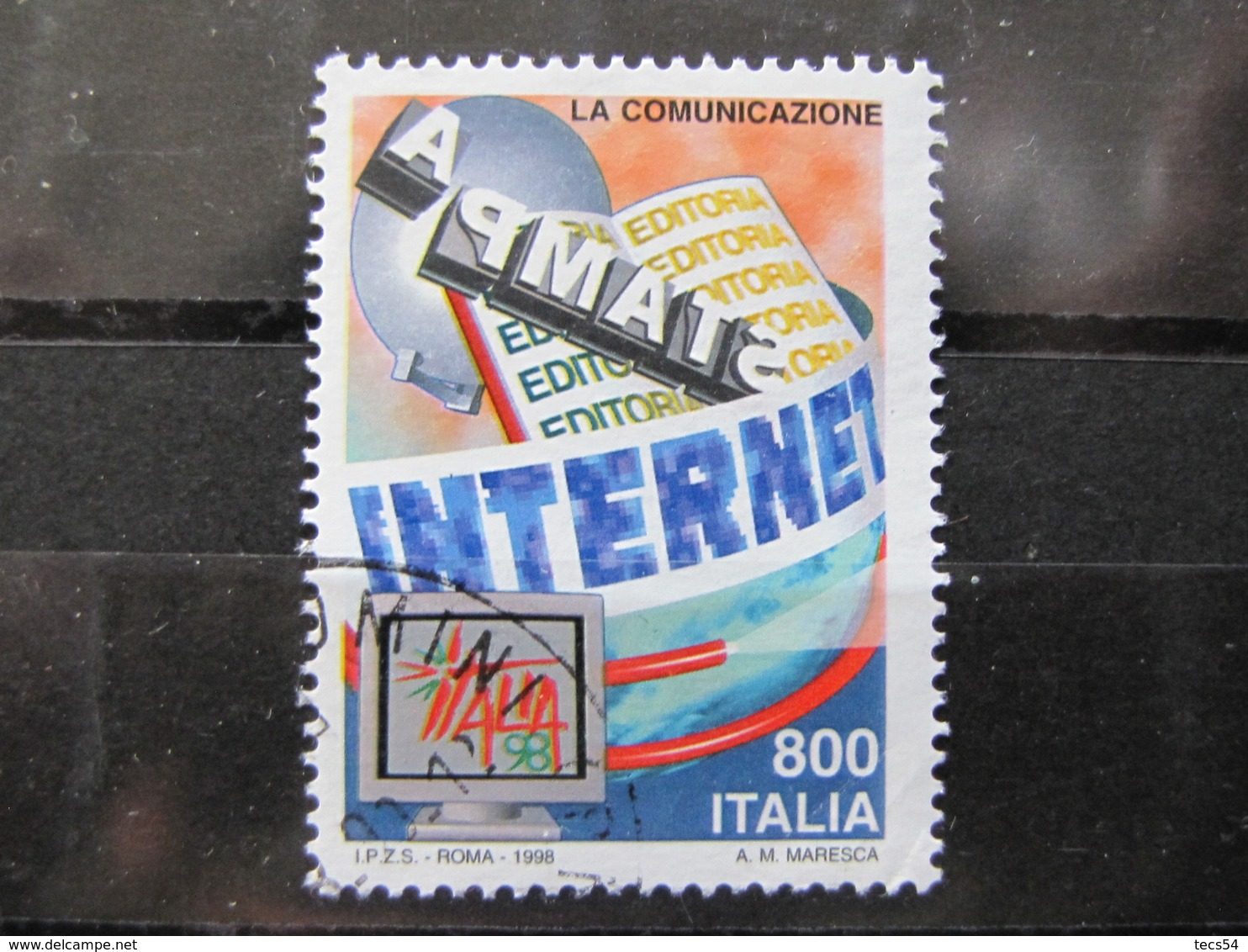 *ITALIA* USATO 1998 - ESP MOND GIORNATA TELECOMUNICAZIONE - SASSONE 2387 - LUSSO/FIOR DI STAMPA - 1991-00: Usati