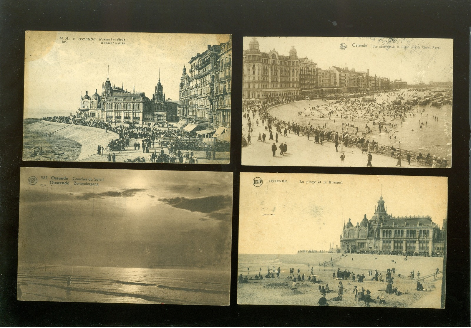 Lot de 60 cartes postales de Belgique  Ostende        Lot van 60 postkaarten van Oostende - 60 scans