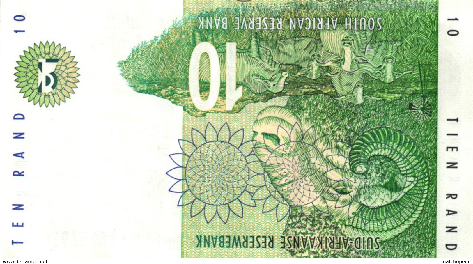 BILLET TEN RAND - AFRIQUE DU SUD - Afrique Du Sud