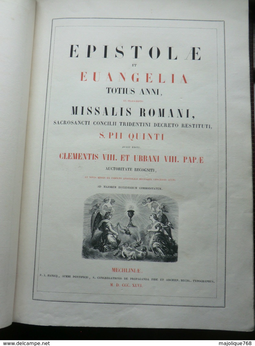 grand livre epistolae et evangelia totius anni de 1846 en latin -