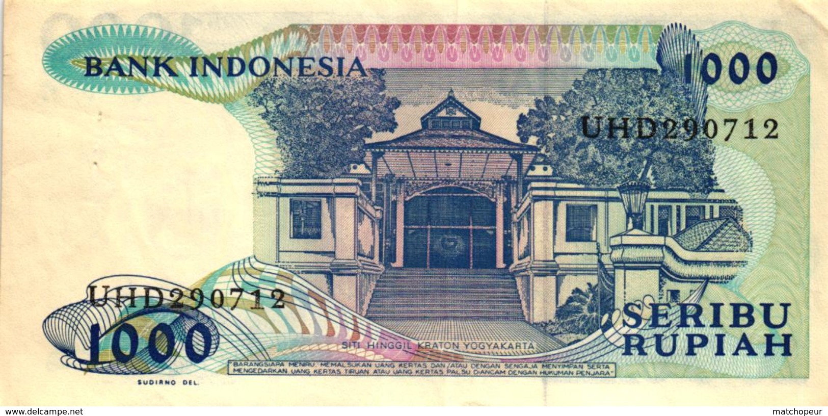 BILLET DE 1000 RUPIAH BANK INDONESIA - SERIBU RUPIAH - Indonesië