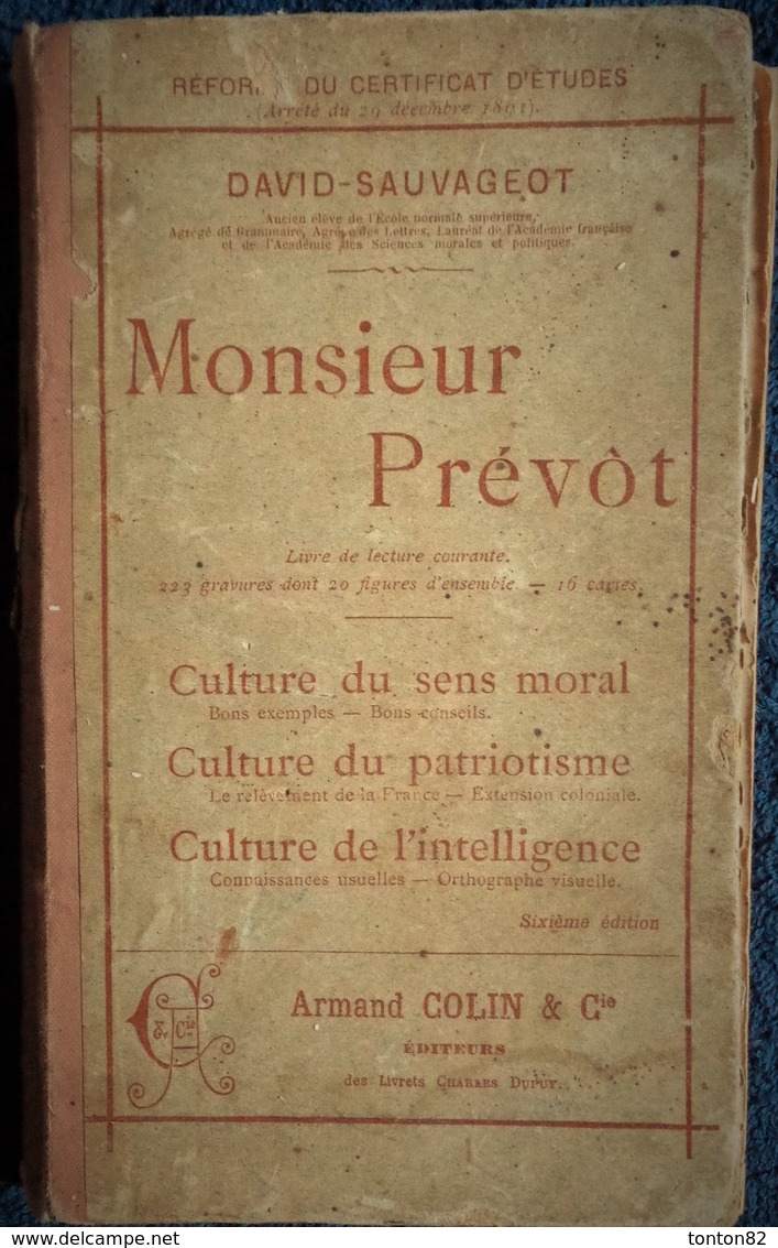 David Sauvageot - Monsieur Prévôt - Livre De Lecture - Armand Colin & Cie. -  - ( 1949 ) . - 6-12 Ans